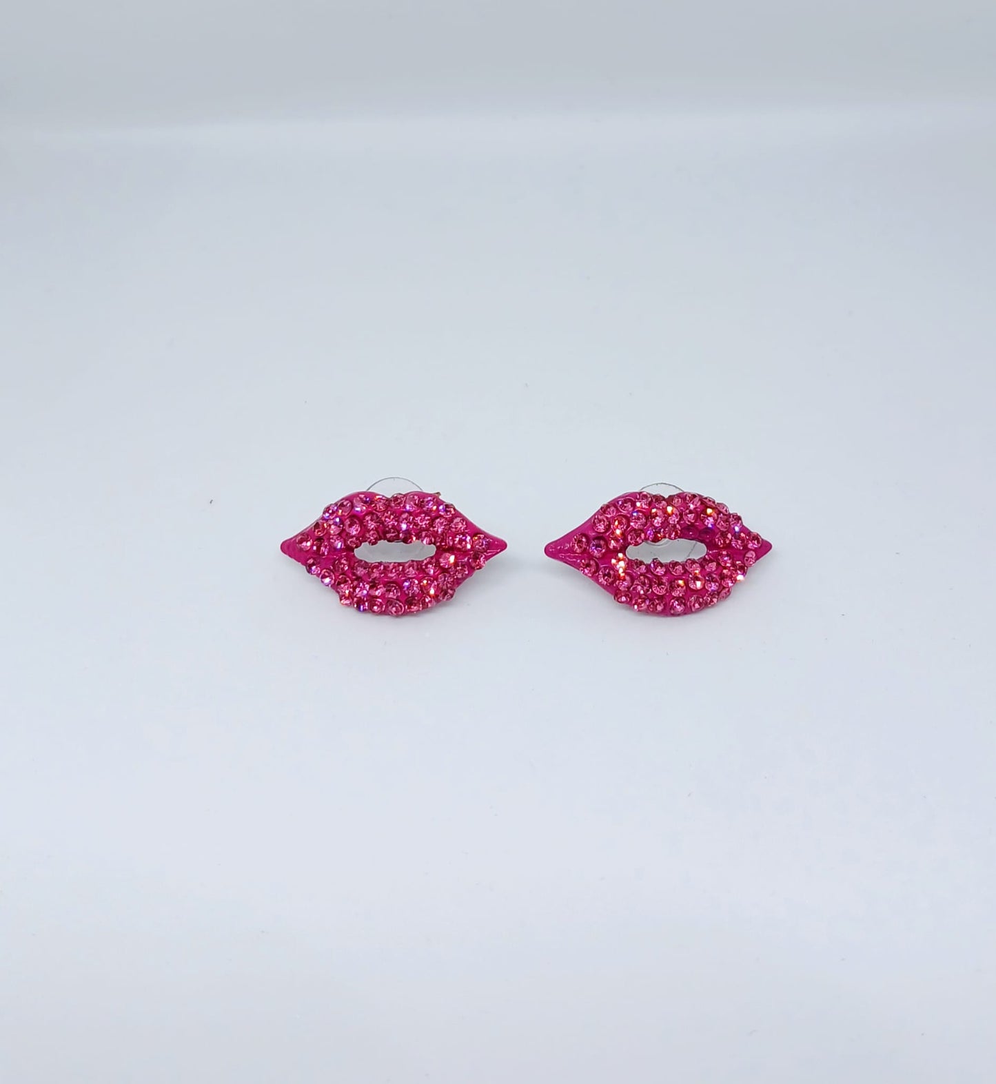 Rhinestone Lips Stud Earrings